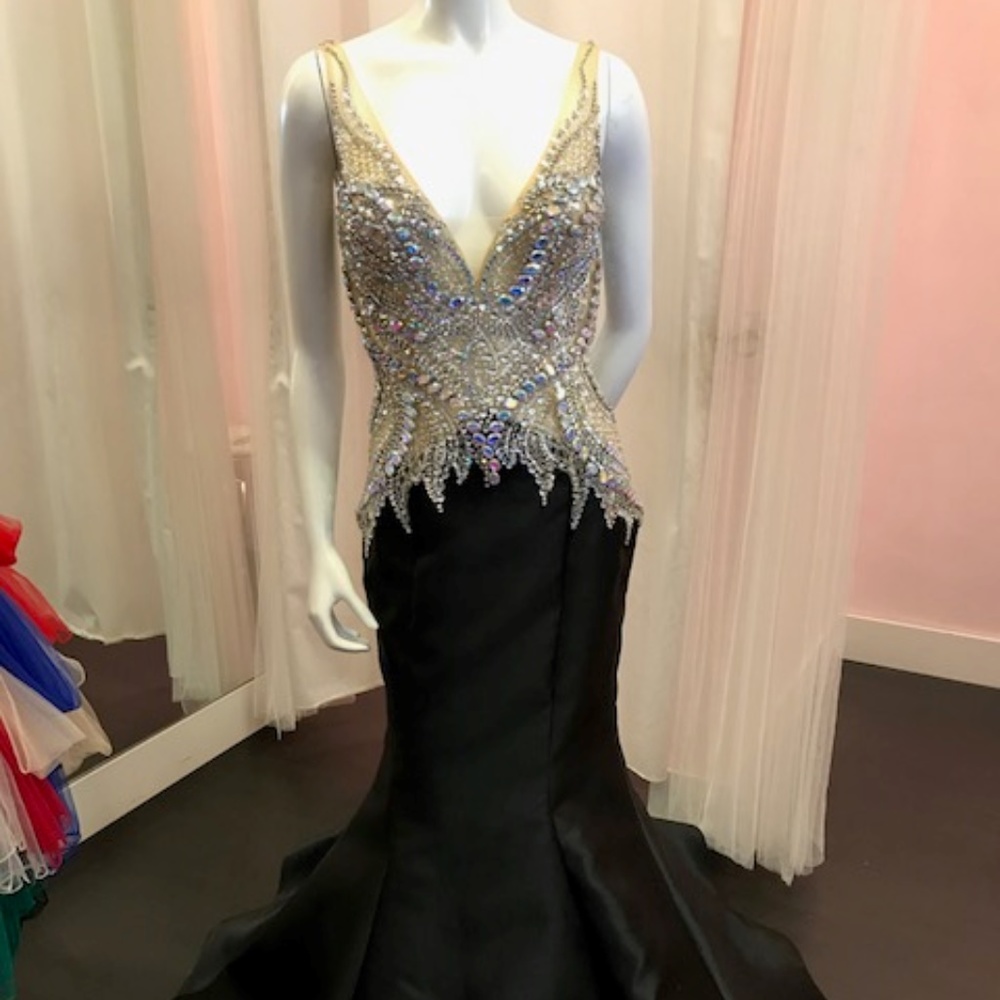 Jovani Black Prom Dress 99326 NWT size 6 - Picture 6 of 6